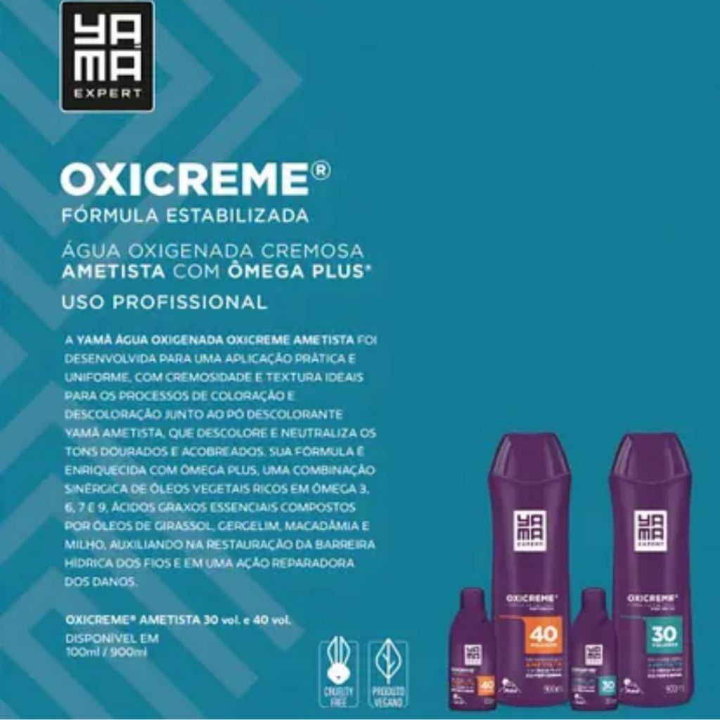 Água Oxigenada Cremosa Oxicreme Ametista-100ml 20VOL - 30VOL- 40VOL - Yama — imagem 2 de 2