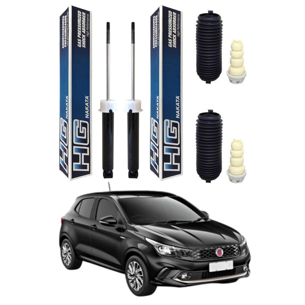 PAR AMORTECEDOR TRASEIRO ARGO 2017 A 2025 NAKATA + KIT