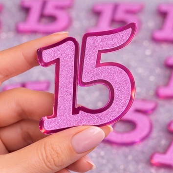 Kit APLIQUE 15 ANOS ou peça seu número ou letra no mensagem - lembrança aniversário bodas