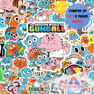 50 Stickers Incrível Mundo de Gumball | Kit Adesivos Decorativos para Planner e Notebook em Oferta na Shopee
