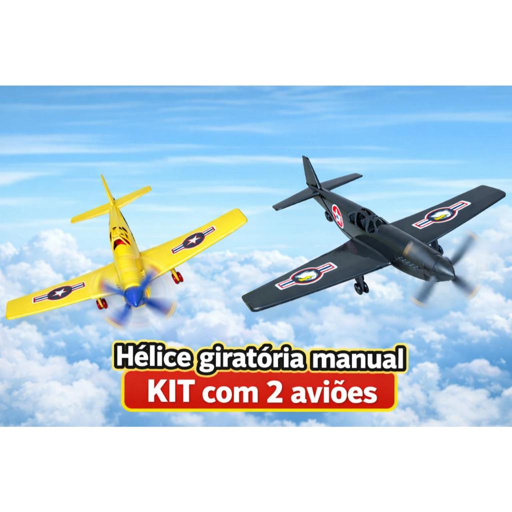 Avião Do Exercito - 2 Unidades Com Hélice Giratória Oferta