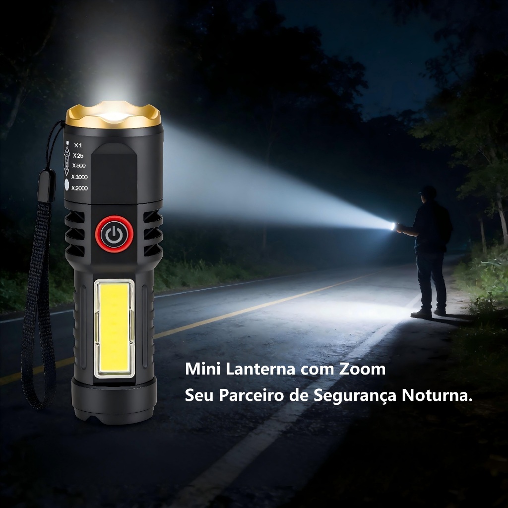 Mini Lanterna Super Potente Tatica Recarregavel Led Para Caça Camping Usb Com Zoom em Oferta na Shopee