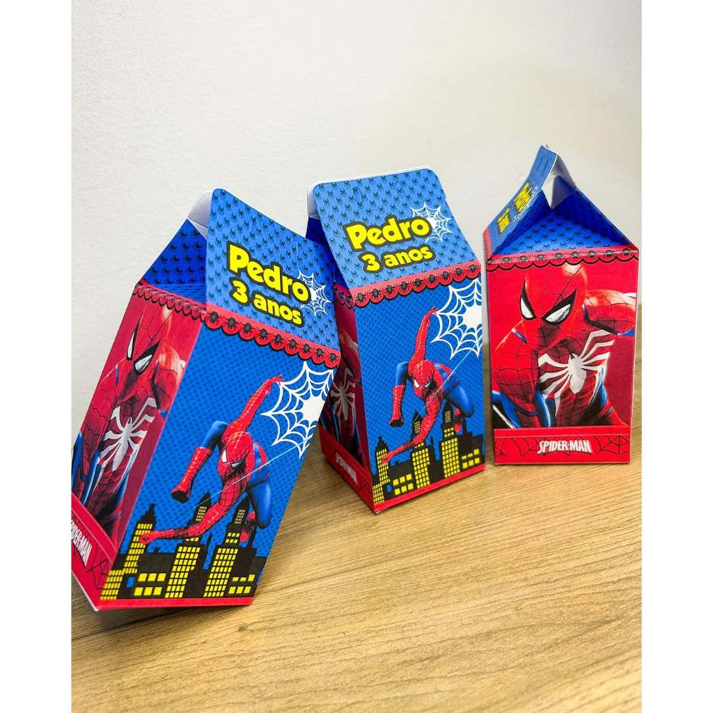 Kit Caixinhasrsonalizadas PEGUE E MONTE Festa Homem Aranha kit Lembrancinhas Homem Aranha Personalizadas