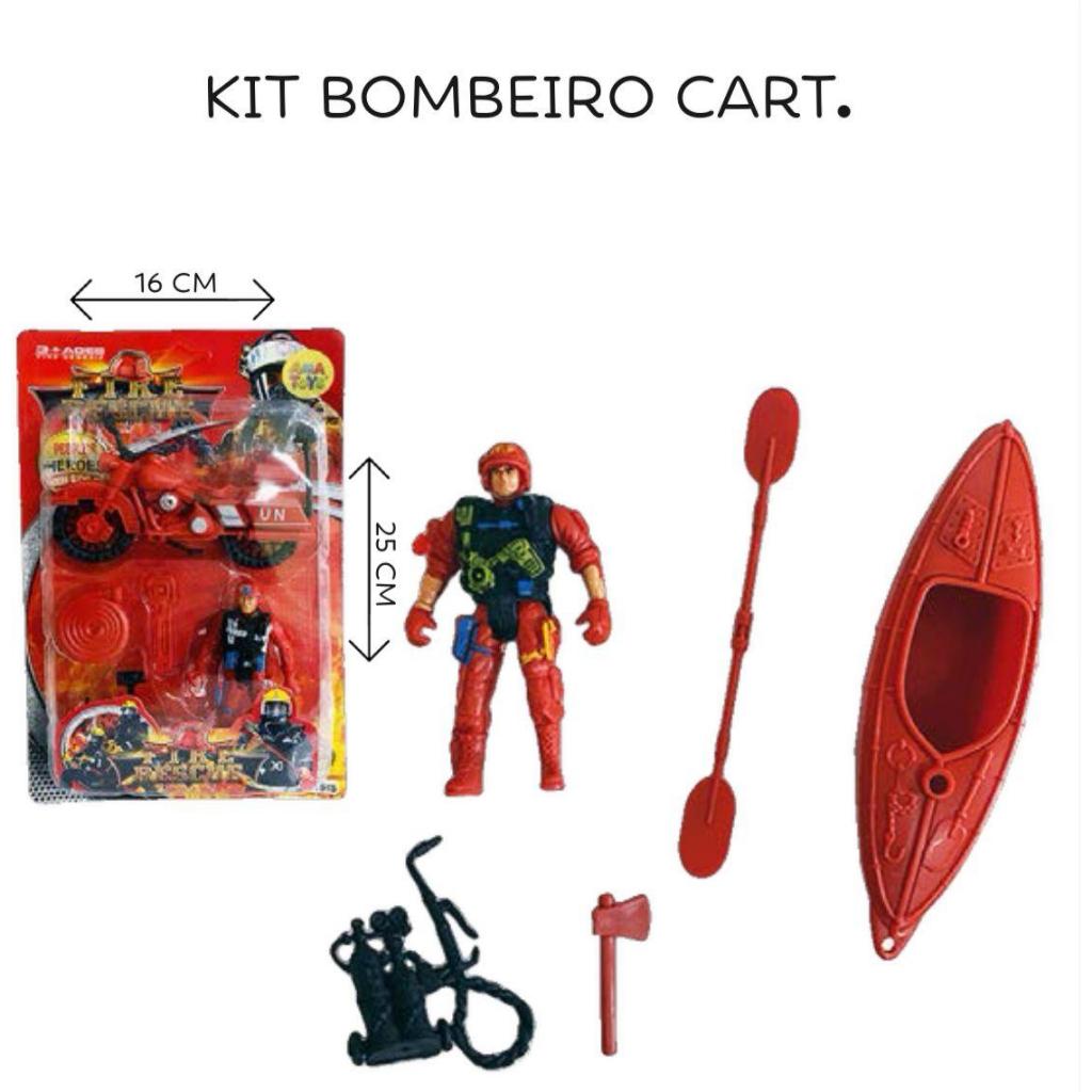 Kit Bombeiros briquedo peças variadas