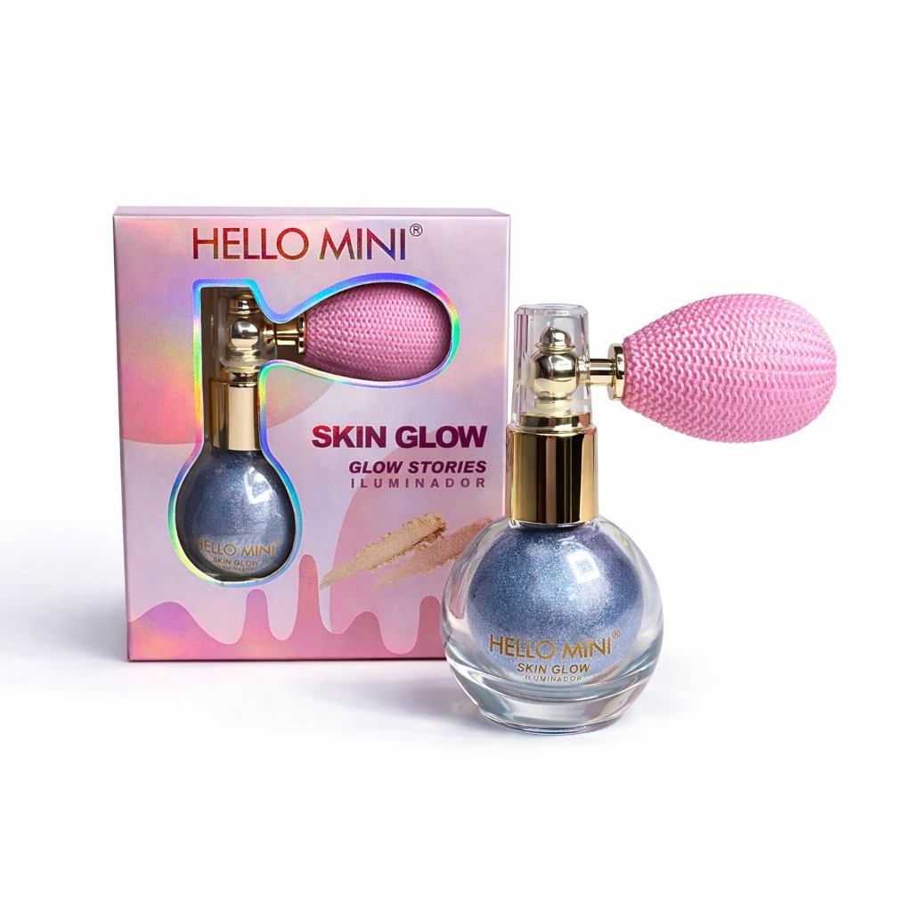 Iluminador Metálico Cintilante Spray Hello Mini com Brilho Intenso para Corpo e Cabelo Amo...