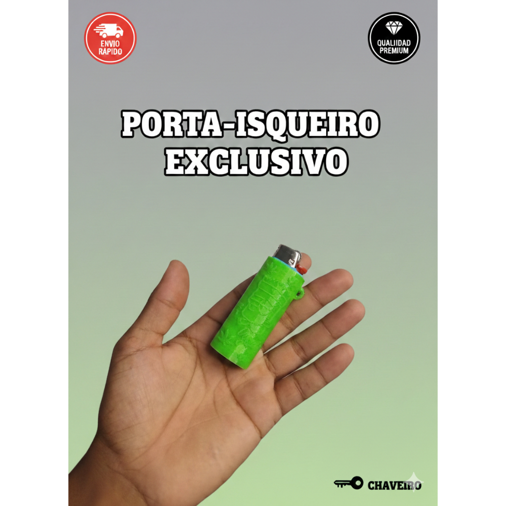 Suporte de isqueiro BIC GRANDE - Formato de folha - Capa protetora para isqueiro