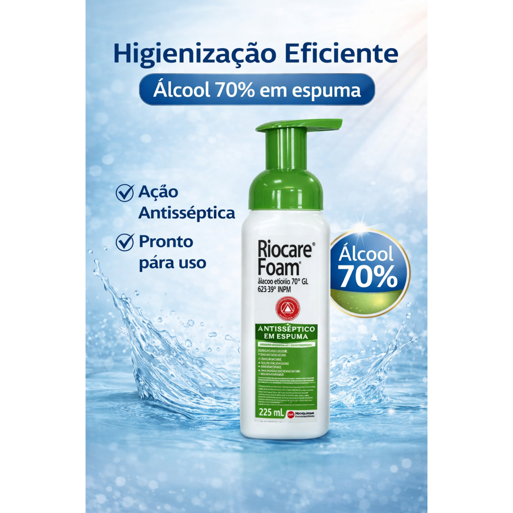 Riocare Foam Antisséptico 225ml - Rioquimica