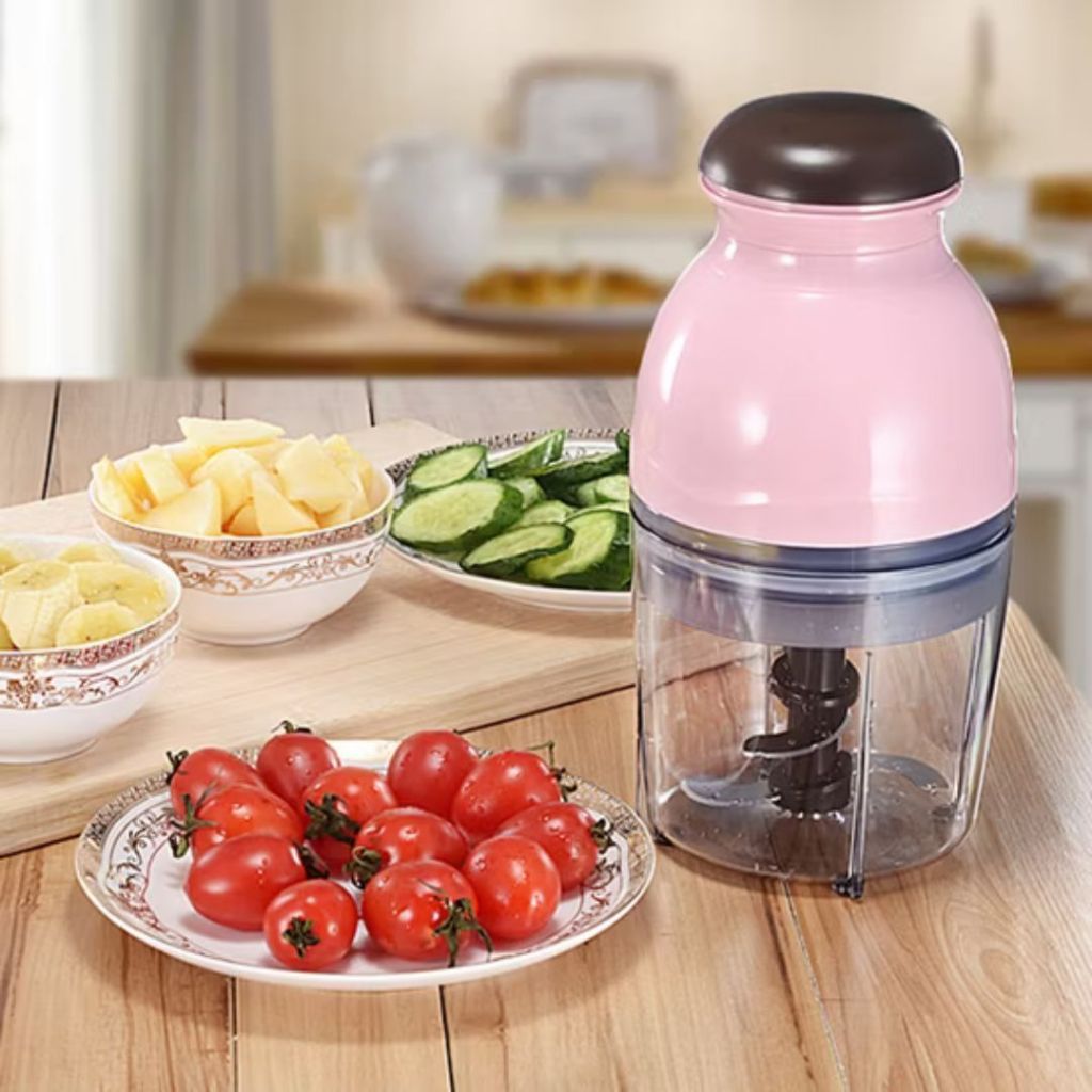 Potência e Praticidade: Mini Processador 600ml 260W 110V ， Moedor de Carne e Picador de Frutas – Envio Imediato