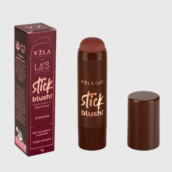 Vizzela Blush Stick Cremoso Red Mocha + La's 7g
