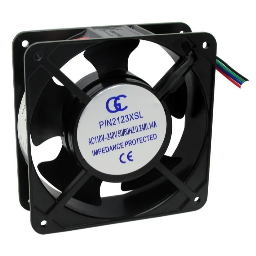 Microventilador Cooler Ventoinha Bivolt 12cm x 12cm x 3,8cm