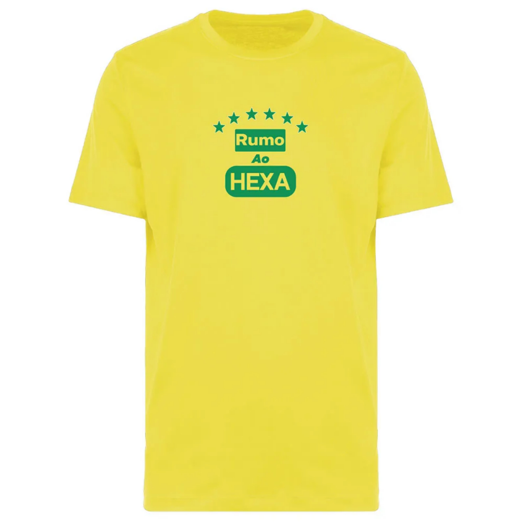 Camisa Camiseta Unissex Brasil Rumo Ao Hexa Futebol Copa Do Mundo 2026 Confortável Tendência