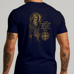 Camiseta Católica São Bento 100% Algodão