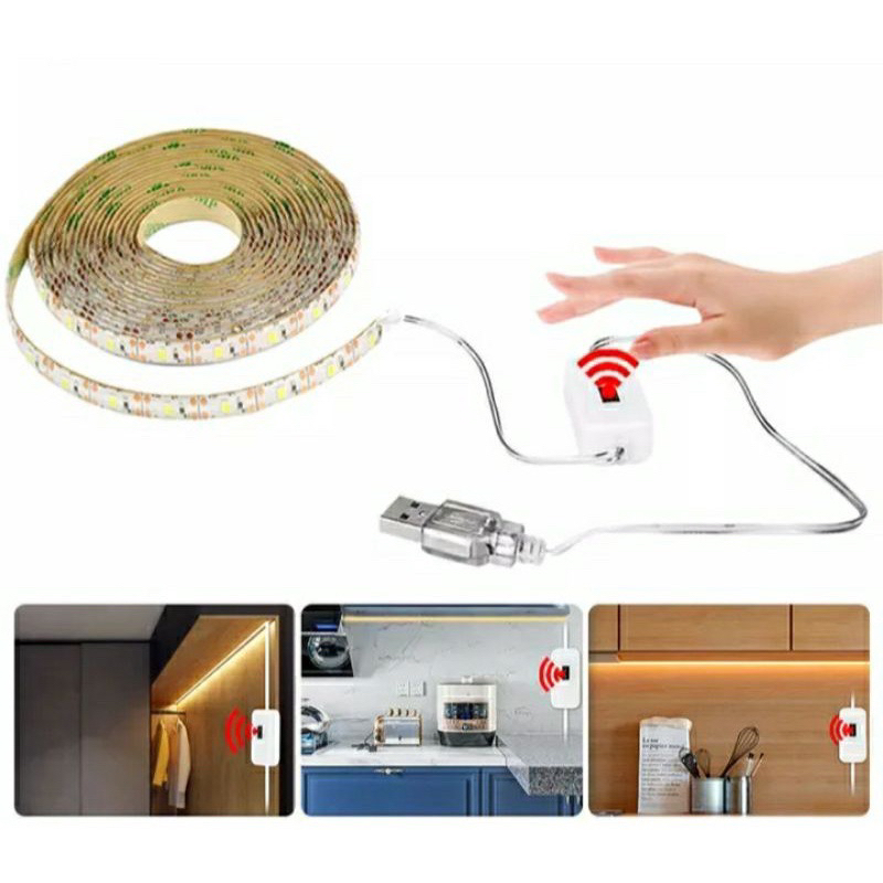 Fita Led Com Sensor De Presença Movimento Usb Iluminação Decoracao Ambiente