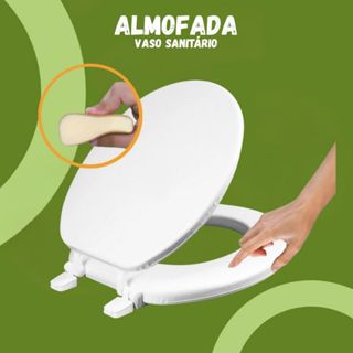 Assento Sanitário Almofadado Macio Confortável Banheiro Tampa de Vaso Universal Branco em Oferta na Shopee