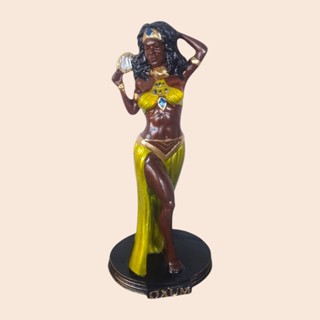 Oxum Orixá em Resina 24cm – Estátua Religiosa Umbanda Amarela Metalizada para Altar em Oferta na Shopee