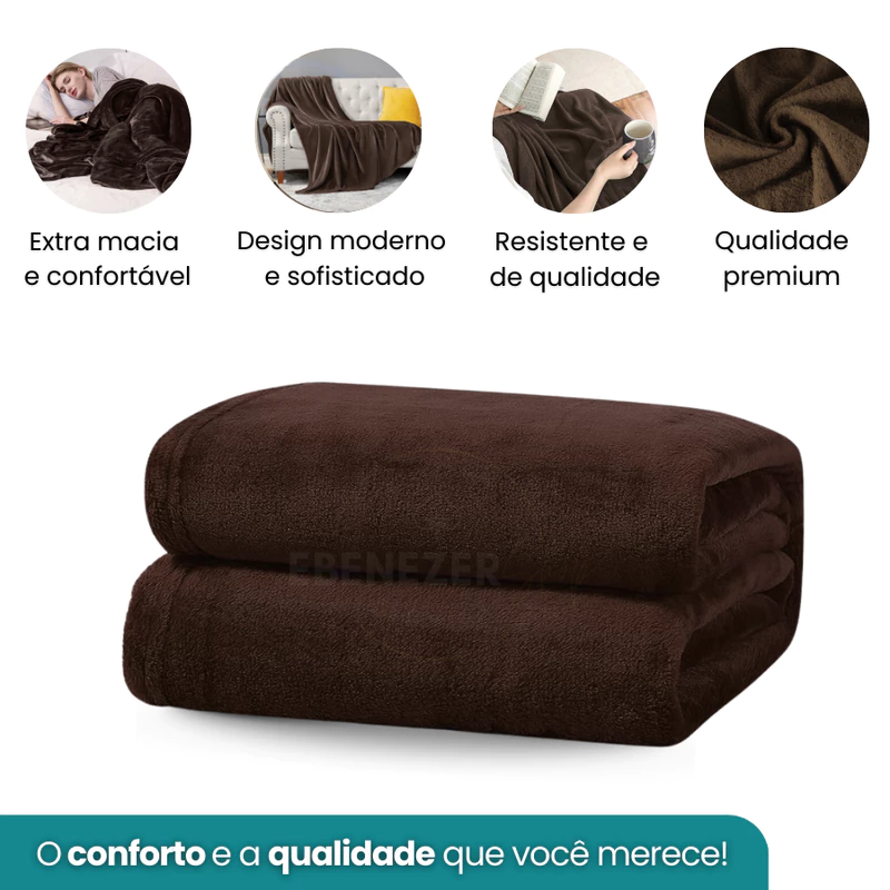 Cobertor Manta Casal 2,20x1,80m de Microfibra Hipoalergênica — foto 3