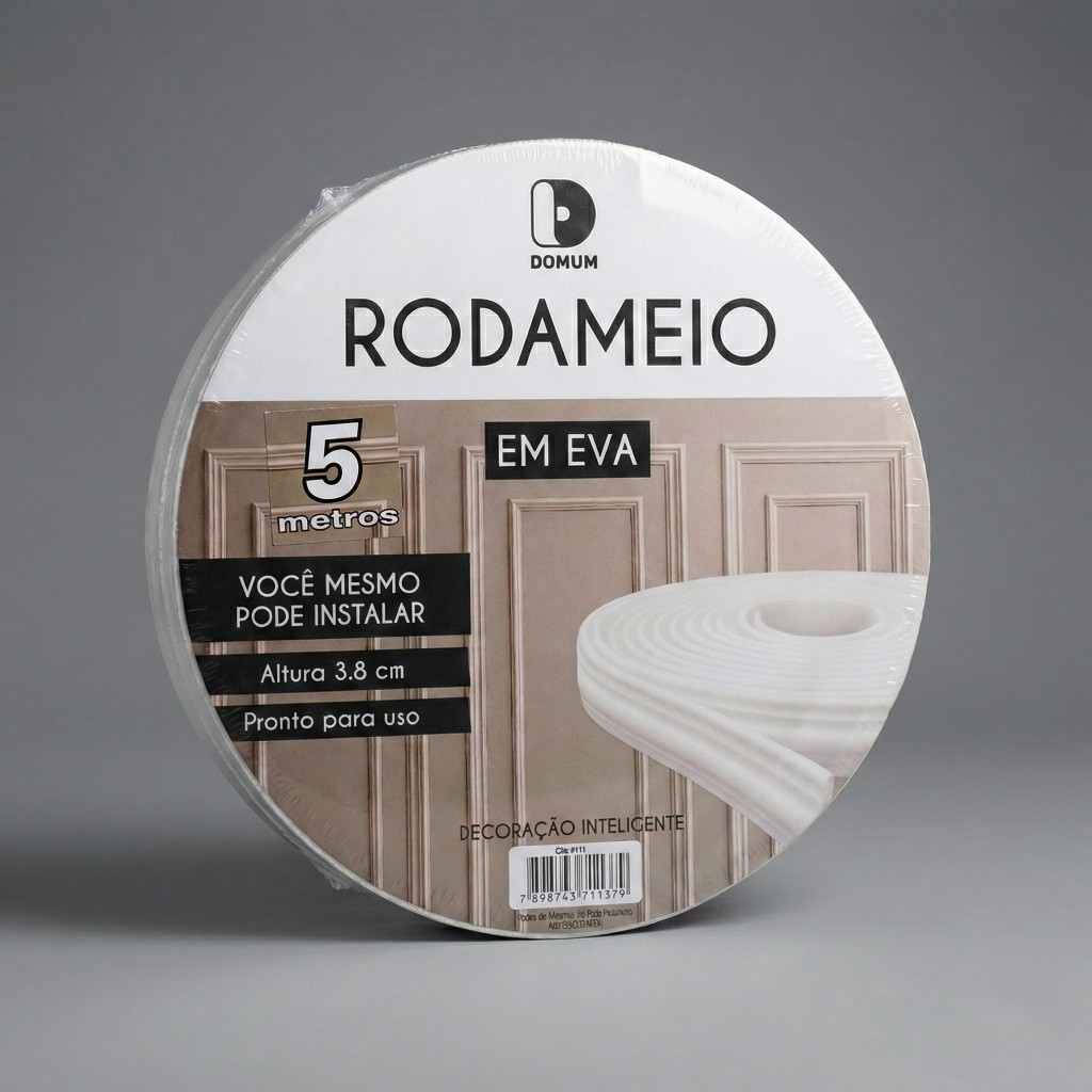RODAMEIO EM EVA BRANCO AUTOADESIVO 3,8CM X 5M X 10MM FLEXÍVEL PARA PAREDE DECORATIVO PREMIUM AUTOCO em Oferta na Shopee