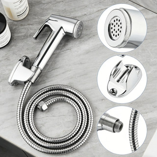 Ducha Higiênica Para Banheiro Completa Luxo  Inox núcleo da válvula de cobre 1,2m Chuveirinho Privada