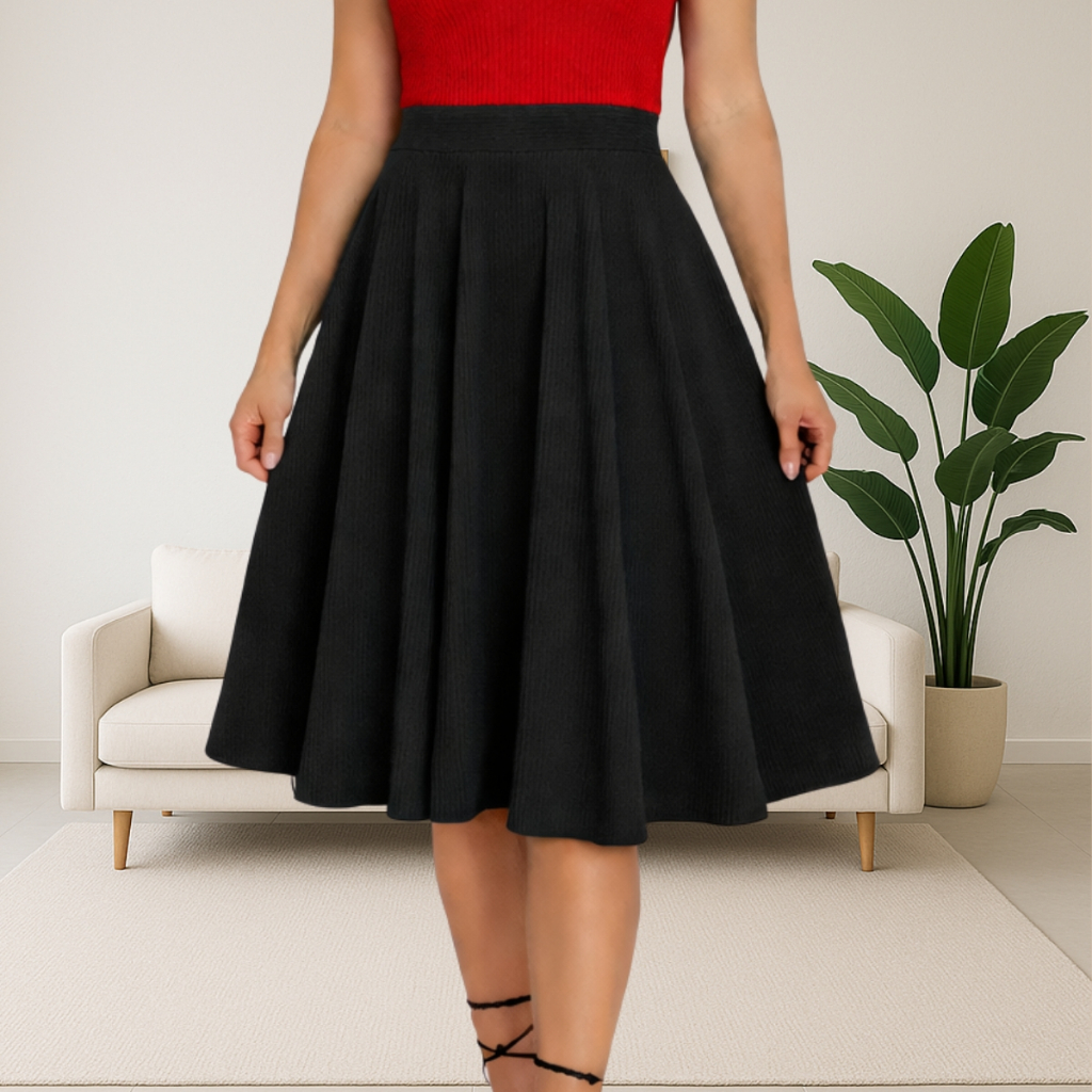 Saia Mídi Feminina Godê rodada Congresso moda evangélica