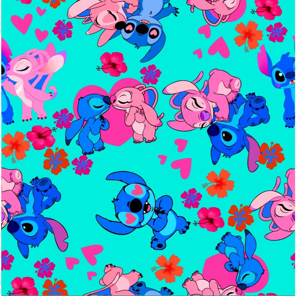 Tecido CETIM Estampado Personagens 88 - 150 de Largura