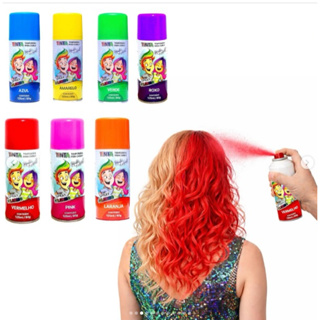Spray de Cabelo Colorido para Carnaval Várias Cores Tintura Temporária para Cabelo 150ml 80g em Oferta na Shopee