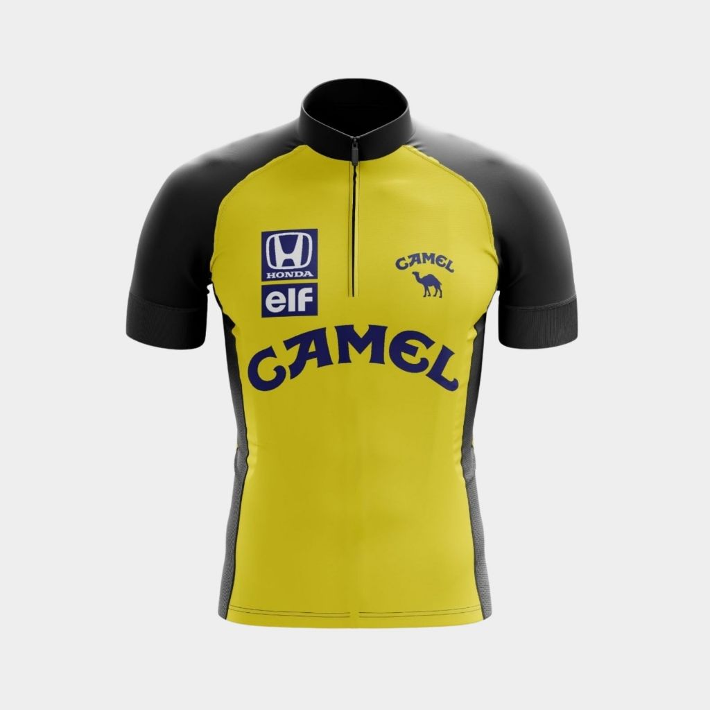 Blusa de Ciclismo Masculina Amarela Pro Manga Curta