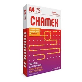 Papel A4 Sulfite Chamex Office 210x297 75g Resma 500 Folhas MRCNDS