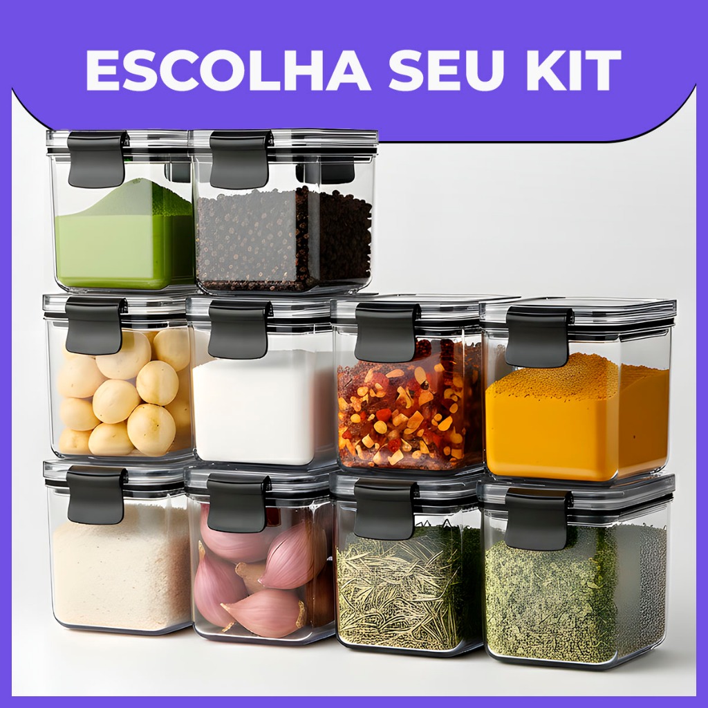 Escolha seu Mini Pote Hermético para Temperos de Cozinha Dispensa Armário Organizado Plástico em Oferta na Shopee