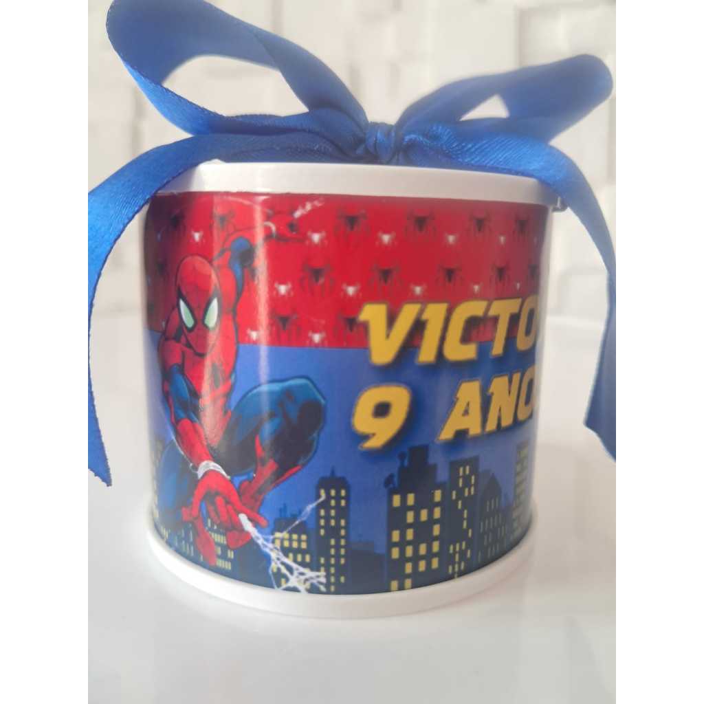 Kit Tubolata Personalizada 5x6 - Lembrancinha para aniversário l nascimento l maternidade l Batizado - Spider Man