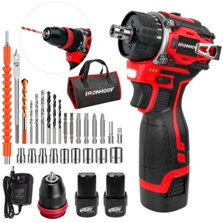 Furadeira Parafusadeira A Bateria Brushless Elétrica Sem Fio 2 Baterias em Oferta na Shopee