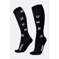Meia HUPI Cano Longo 30cm Sprint Preto, Tamanho 36-42 Ideal para Corrida e Ciclismo