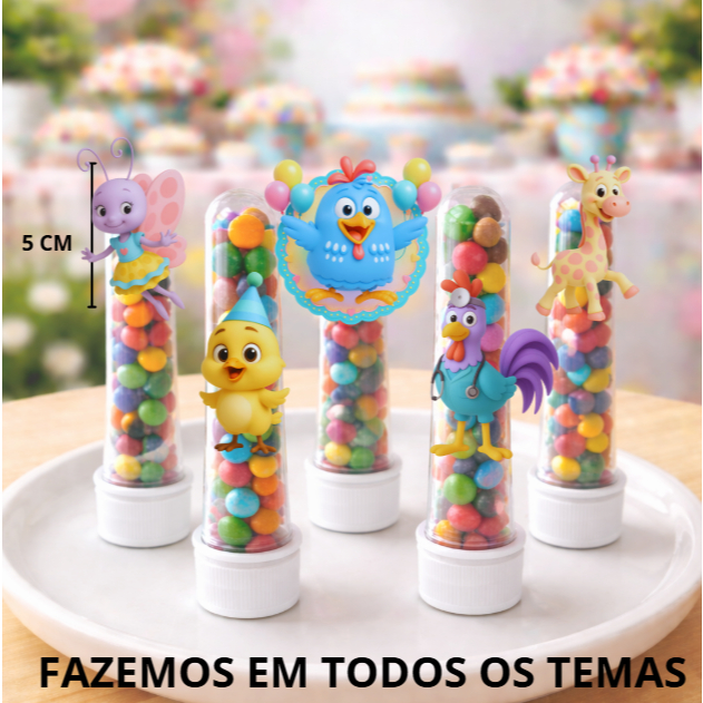 Galinha Pintadinha Candy Color Apliques Personalizados para Festa Infantil Topper para  Aniversário.