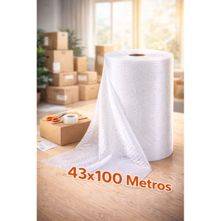 Plástico Bolha Bobina 100 Metros 43x100 - Embale Com Segurança em Oferta na Shopee