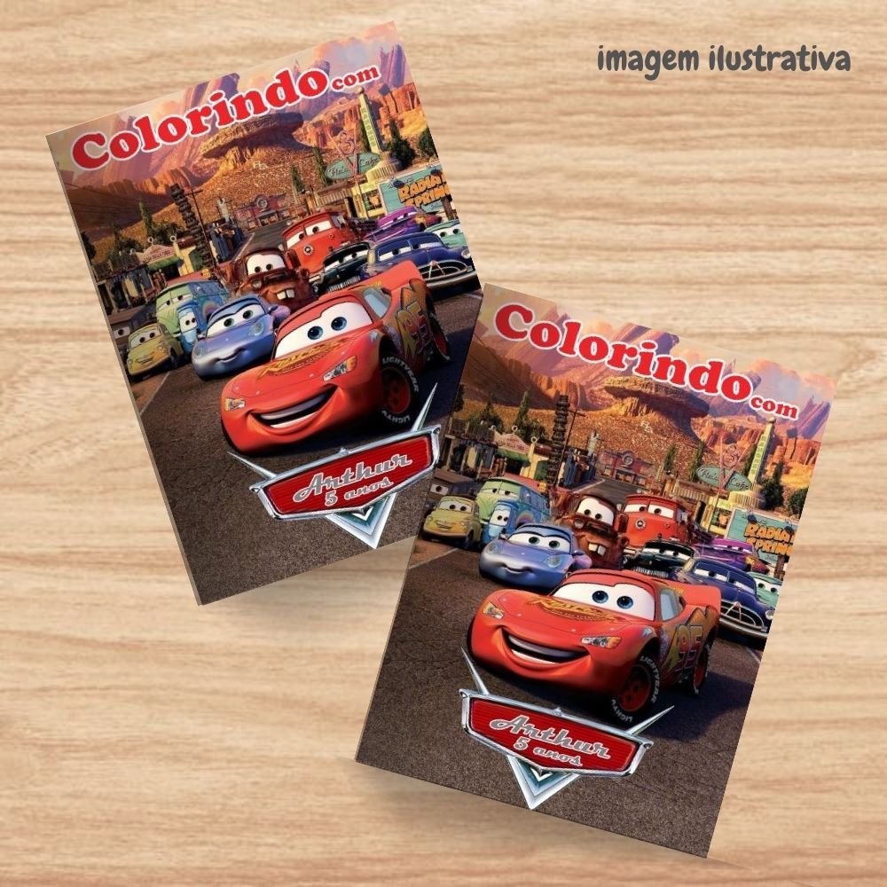 Kit Livrinho de Colorir personalizado A6 Carros | Lembrancinha para aniversario Carros | lembrancinha infantil | Carros
