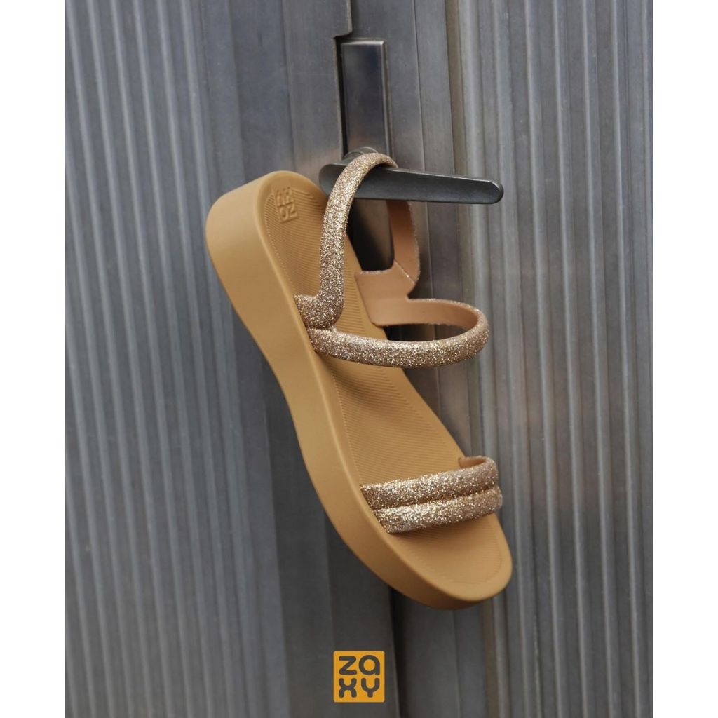 Zaxy original Papete Flatform  brilho sandália chinelo slide feminino tamanco