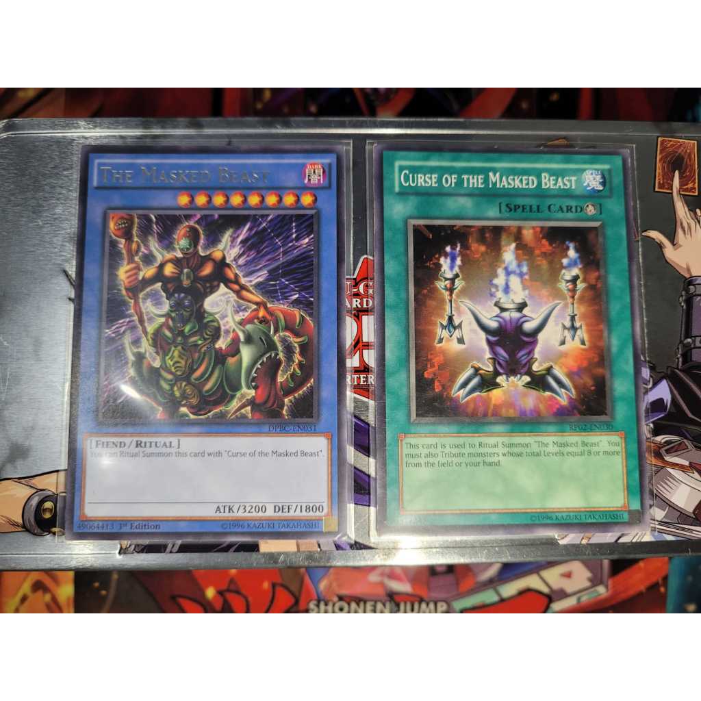 The Masked Beast - Demônio Mascarado RARO + Ritual COMUM - Yugioh! Original Konami.