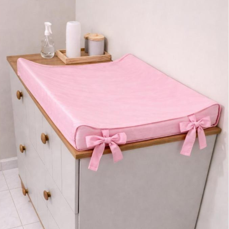 Trocador de Fralda Luxo Anatômico De Cômoda Para Bebe Plastificado Capa Removível Cores lisa