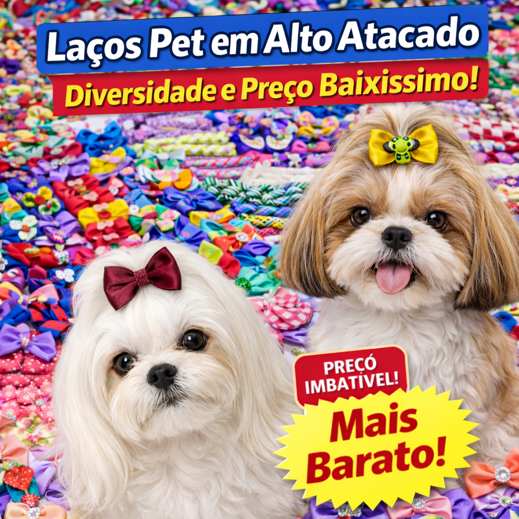 500, 300 ou 200 Laços Pet Atacado Lacinhos Pet Atacado Lacinhos para Cachorro Acessórios Pet Banho tosa ATACADO