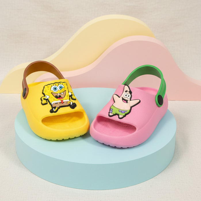 Chinelo Infantil Nuvem Menino Fundo Do Mar Colorido Divertido Macio Confortável Dia Dia