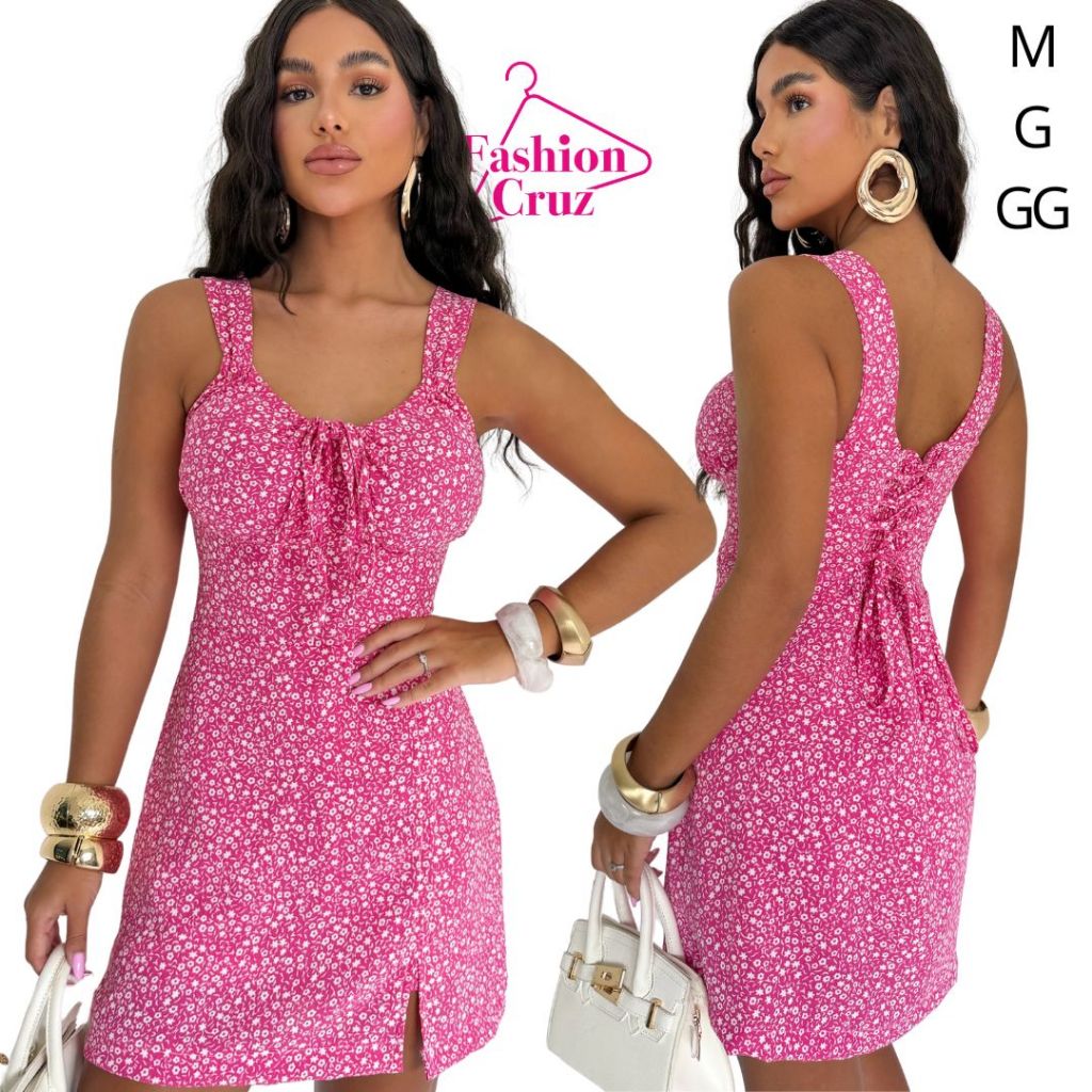 macaquinho vestido floral con alças ten cordão de regulagen leva bojo moda verão