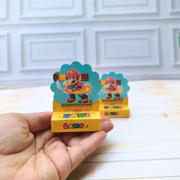 Porta Bis Dublo Personalizados Super Mario Lembrancinhas Personalizadas Caixinhas Aniversario Menino