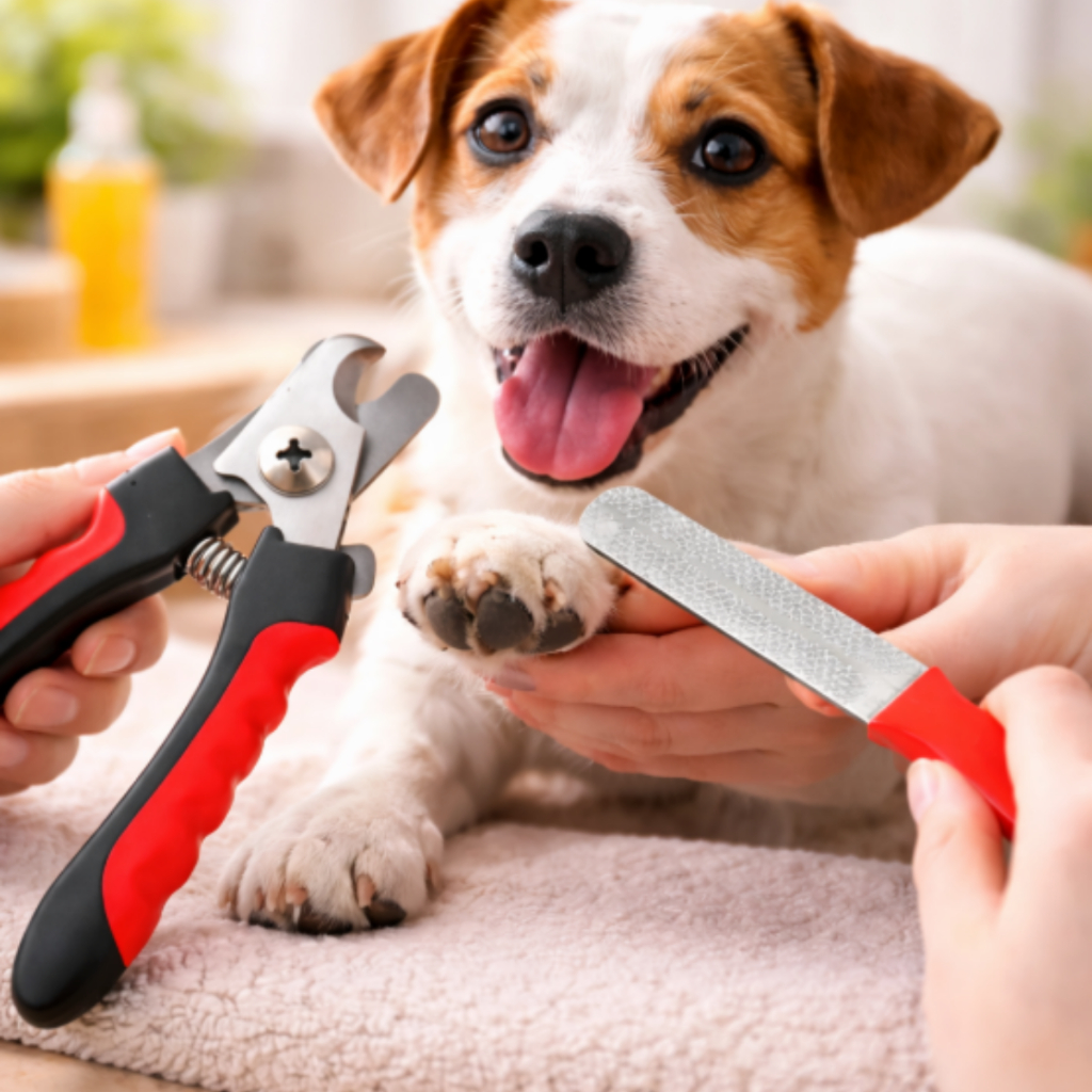Kit Cortador Alicate + Lixa De Unha Gatos E Cães Grande Porte 12/16CM Alicate Cortador de Unha Pet para Cachorro Higiene