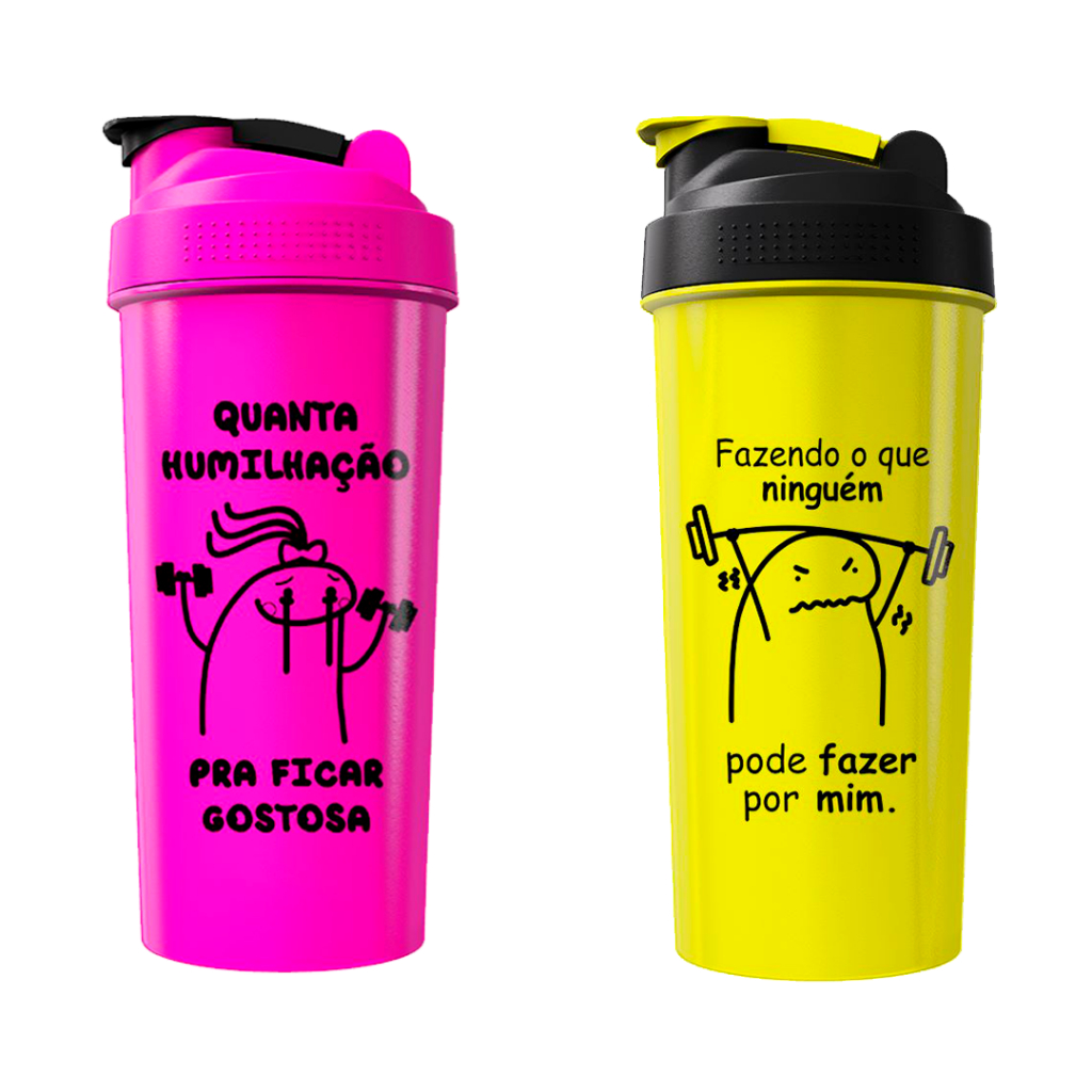 Kit Promocional 02 Coqueteleiras Academia 600ml – Frases Inspiradoras