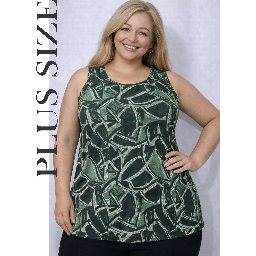 REGATA FEMININA  PLUS SIZE MODA GRANDE  MALHA  ESTAMPADA LIGANETE PREMIUM em Oferta na Shopee