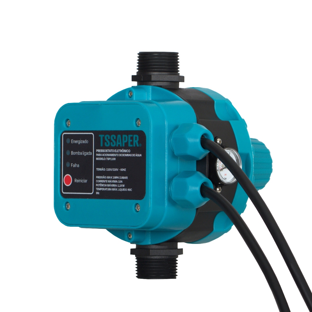 Pressostato Automático Controlador Automático De Pressão Manômetro Pressurizar Bomba D'água Bivolt