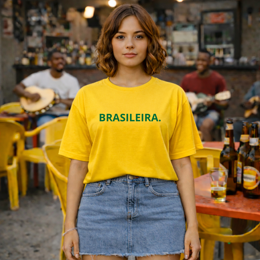 Camiseta Brasil Blusa Roupa Feminina Brasileira Copa do Mundo Seleção | Envio Rapido