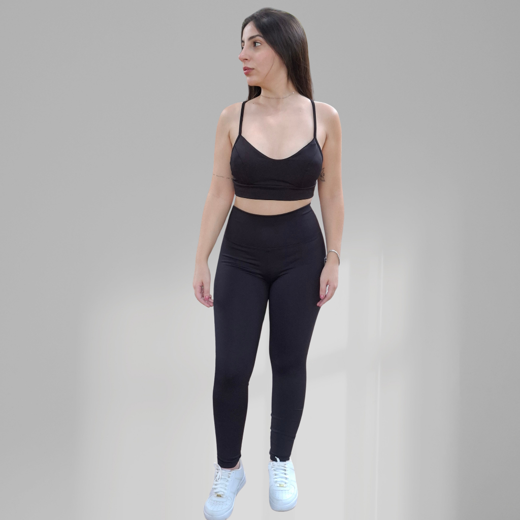 Legging Fitness Feminina Poliamida Alta Compressão Zero Transparência Cintura Alta Academia