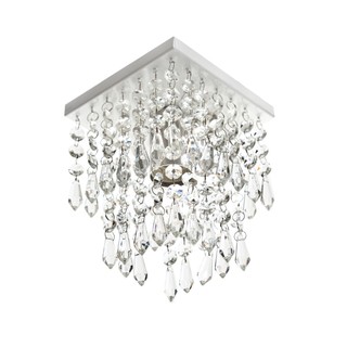 Lustre Plafon De Cristal Acrilico Spark Branco Maravilhoso