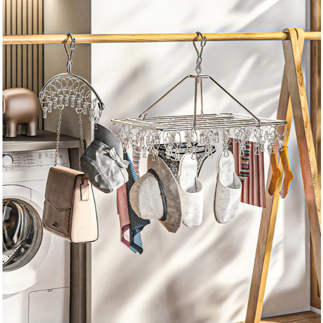 Varal 40 Prendedores Para Roupa Intima Para Calcinha Meia Cueca Reforçado inox 20 Prendedores