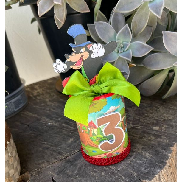 Cofrinho 3d Personalizados Lobo Mal Chapeuzinho Vermelho  - 10x6cm Lembrancinha Festa Infantil Aniversário